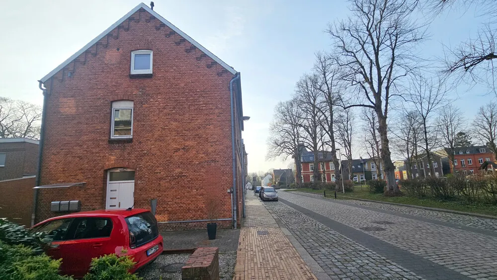 Ansicht von links, Vorderhaus