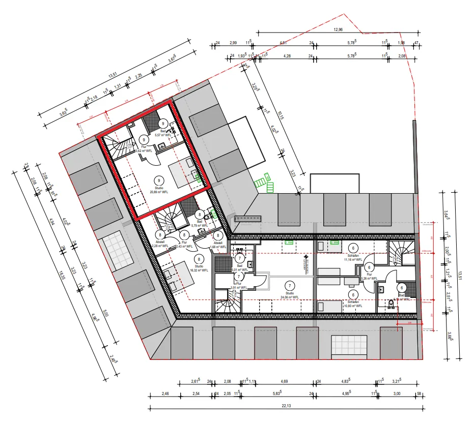 Grundriss obere Etage