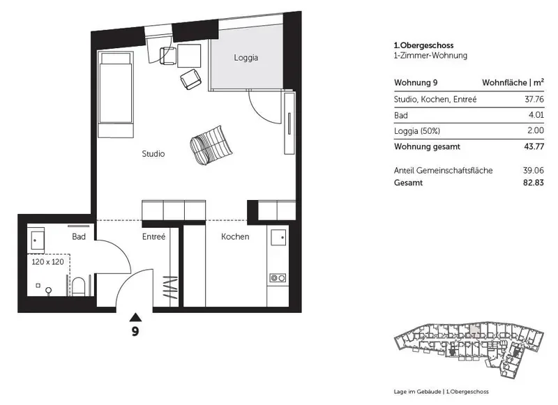 Wohnung 9 Grundriss