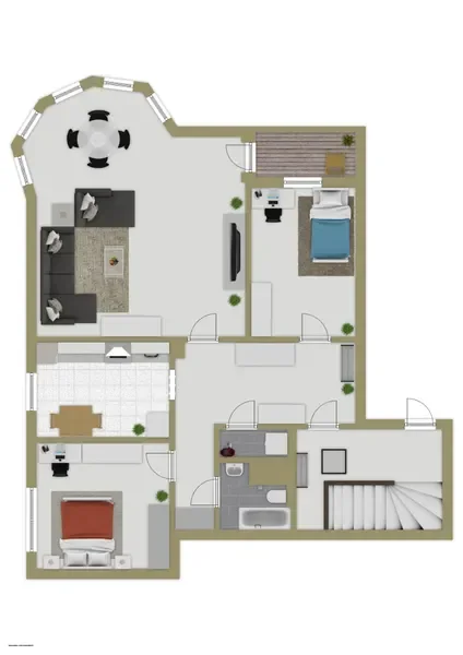 82m² Wohnungen