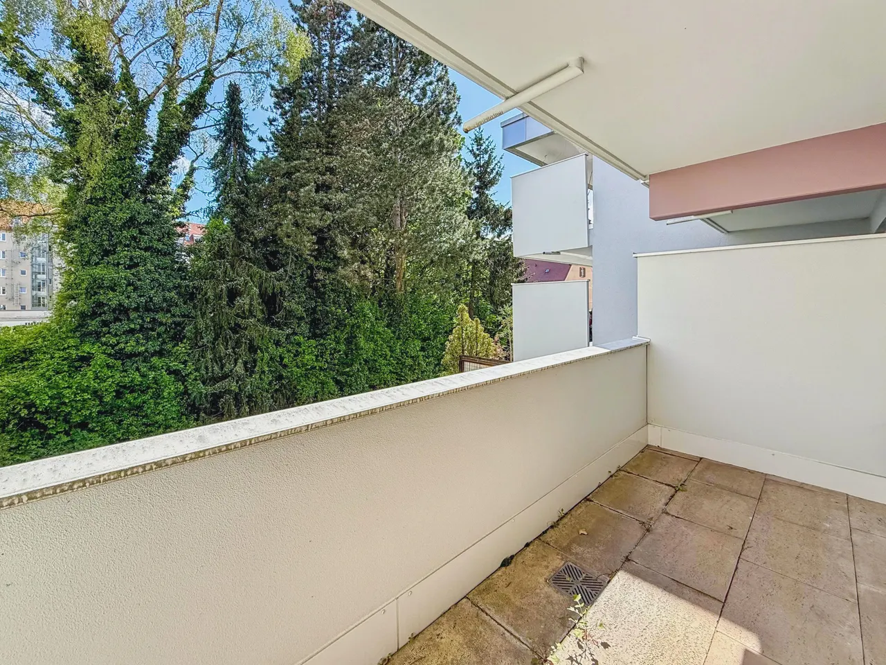 Balkon in Südausrichtung