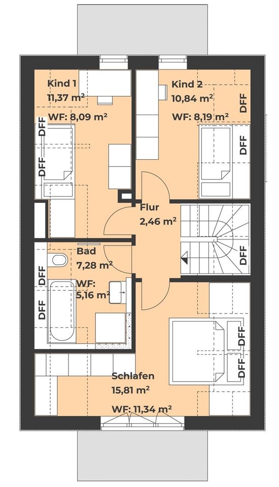 Grundriss Obergeschoss