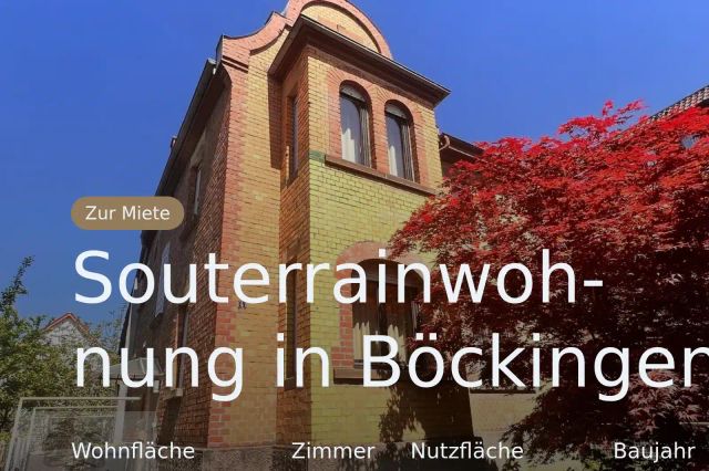 Nicht mehr verfügbar: Souterrainwohnung in Böckingen