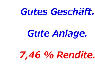 Eine solide Kapitalanlage für nur das 15,29-fache der Jahresmiete.