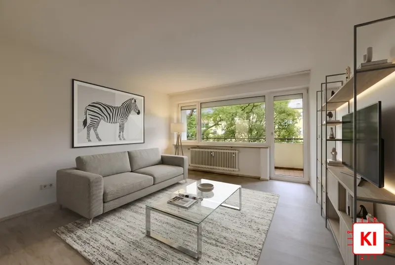 Digitales staging Wohnzimmer