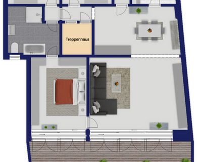 Direkt im Zentrum: 4-Zimmer-Wohnung mit großzügiger Terrasse und viel Wohnfläche - Foto 4