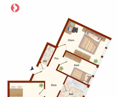 Freie 3 Z.Wohnung Eicken / Zentrumsnah/Aufzug