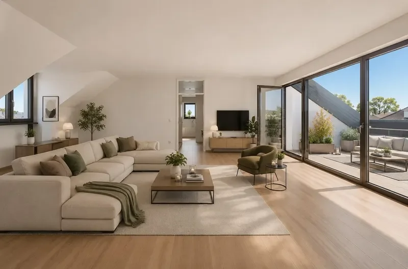 Wohnzimmer KI Visualisierung