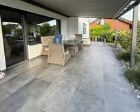 Blick Terrasse zum Wohnzimmer