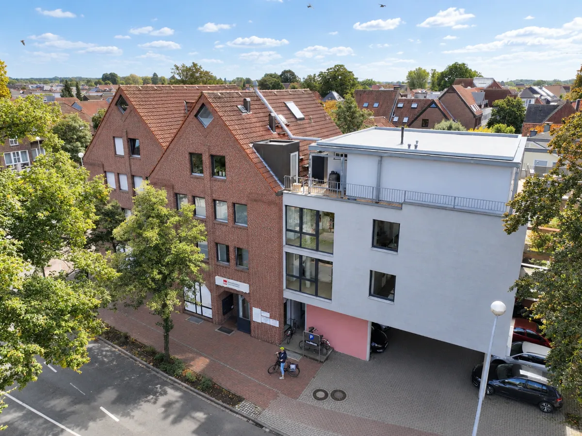 Vogelperspektive mit Anbau