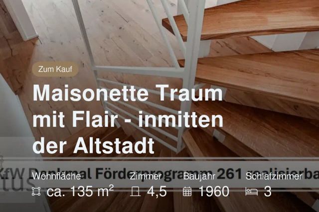 Nicht mehr verfügbar: Maisonette Traum mit Flair – inmitten der Altstadt