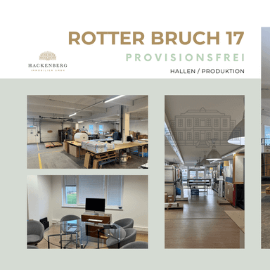 PROVISIONSFREI Unternehmensstandort: Produktions- und Lagerhallen mit eigenem Büro in perfekter Lage