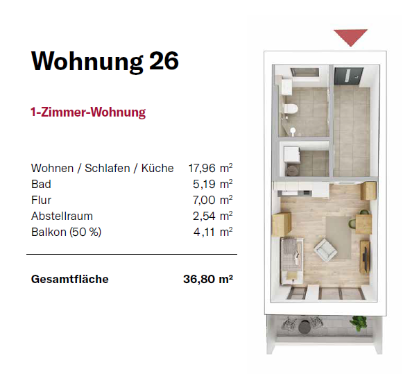 Grundriss Wohnung 26