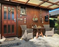 Überdachte Terrasse am Hauseingang