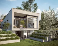 Es handelt sich um unverbindliche Illustrationen mit Sonderausstattungen. Die Bauausführung erfolgt durch das Bauunternehmen