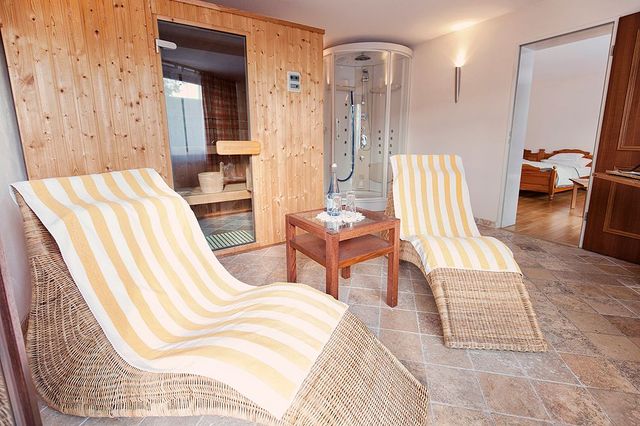 Wellnesszimmer mit Sauna