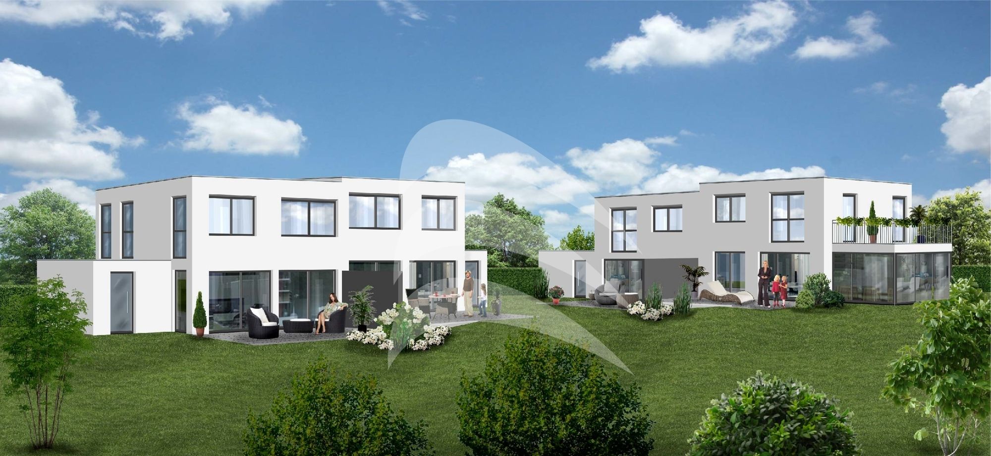 Vier moderne Doppelhaushälften – Passau-Sturmsölden