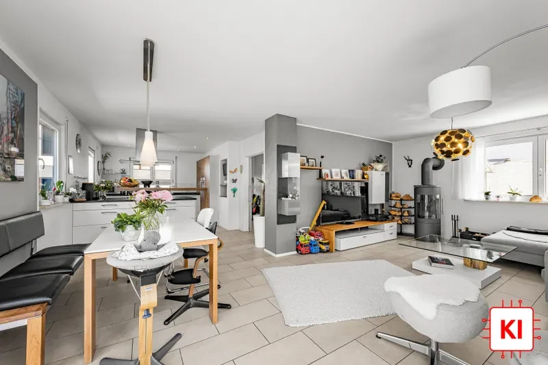 KI-generiert: Wohnzimmer