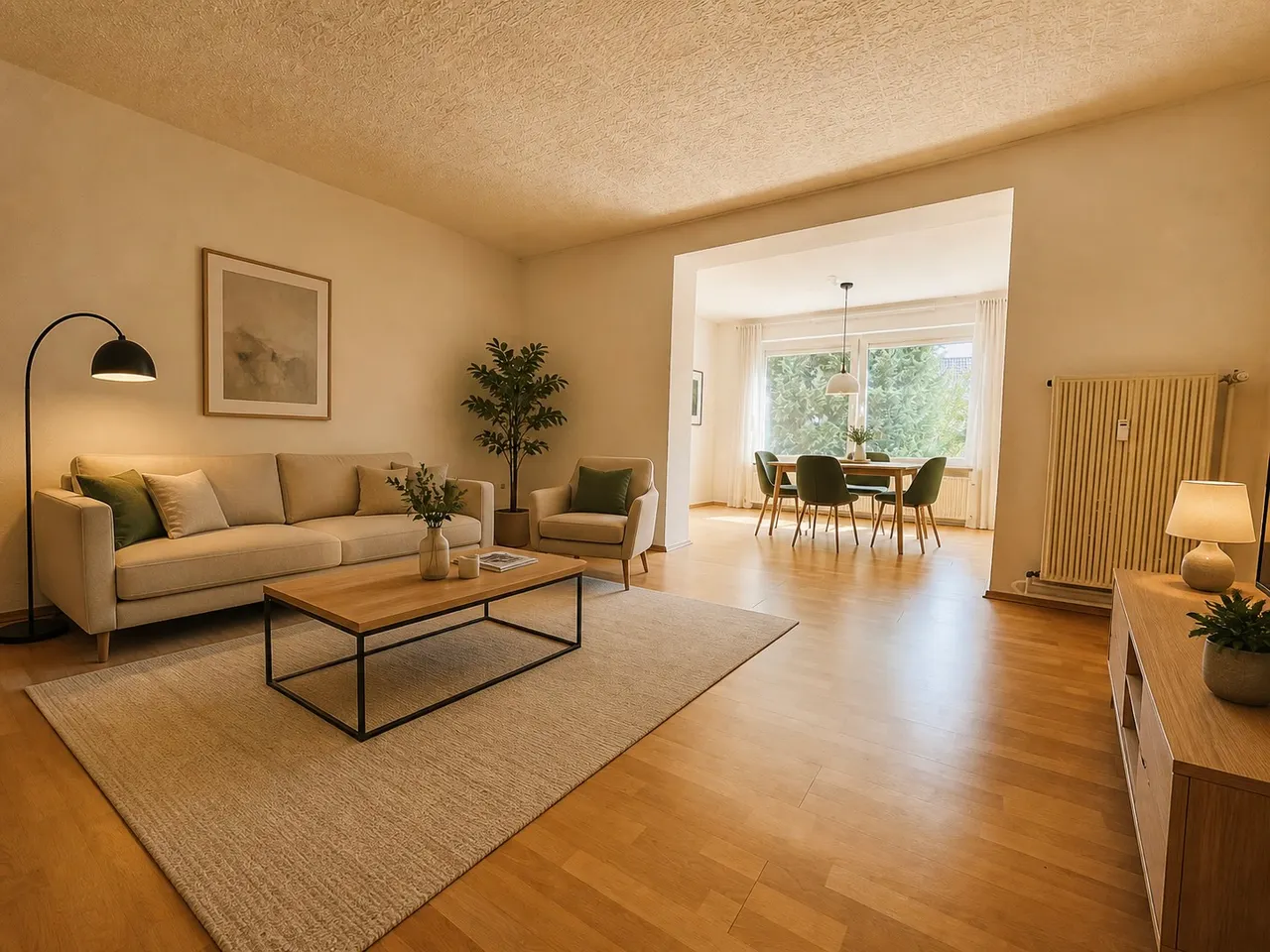 Wohnzimmer mit Essbereich