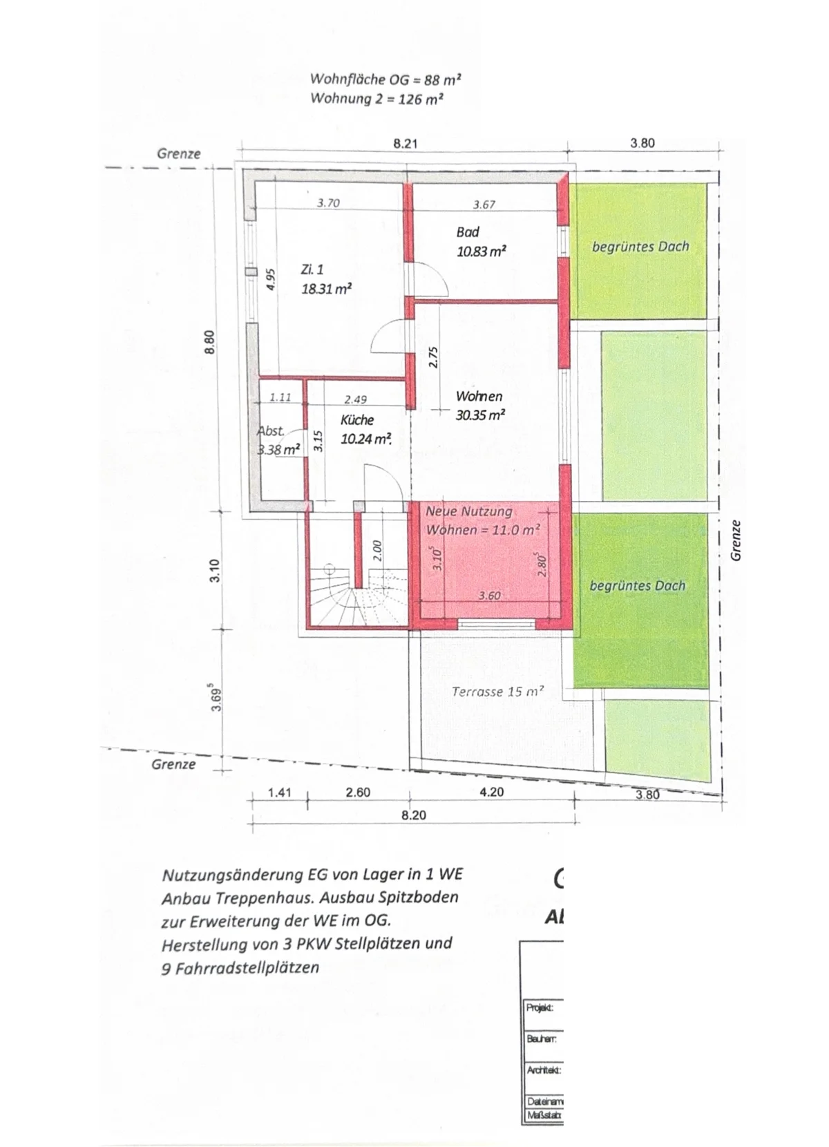 Grundriss Hinterhaus OG