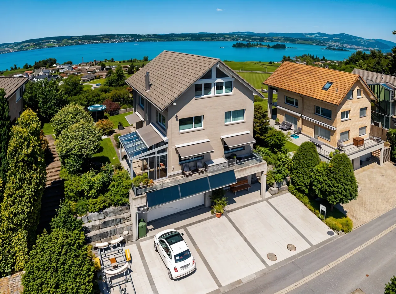 Viel Platz, viel Aussicht – Grosszügiges Einfamilienhaus über dem Zürichsee
