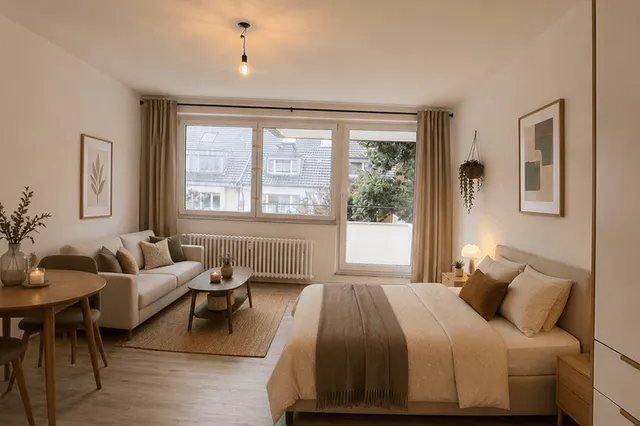 Wohn- u Schlafzimmer
