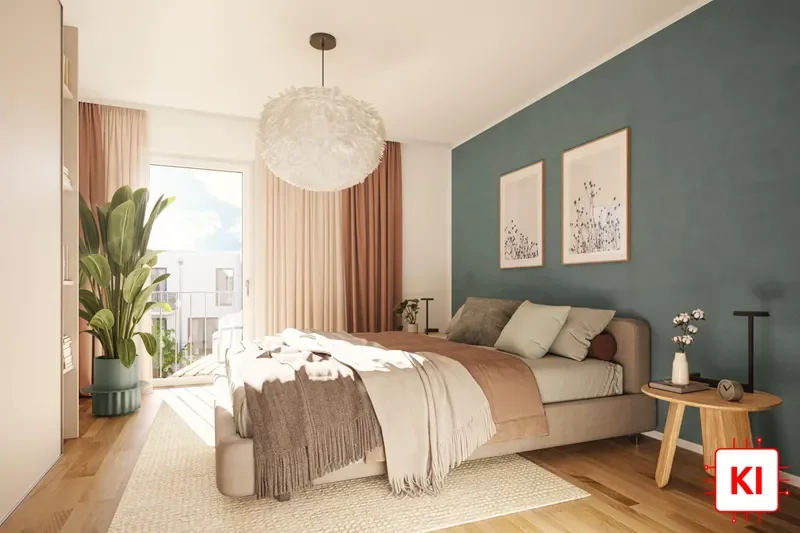 KI-generiert: Schlafzimmer