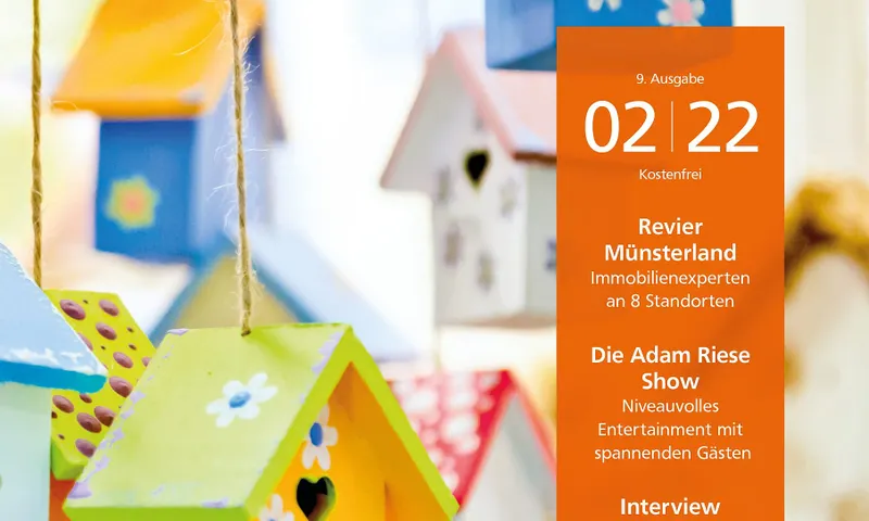 Cover der VITA, Ausgabe 02/22 - Das Magazin der Volksbank Immobilien Münsterland