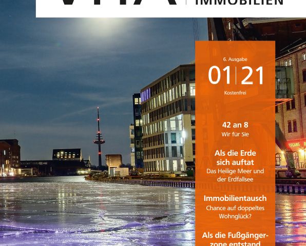 Cover der VITA, Ausgabe 01/21 - Das Magazin der Volksbank Immobilien Münsterland