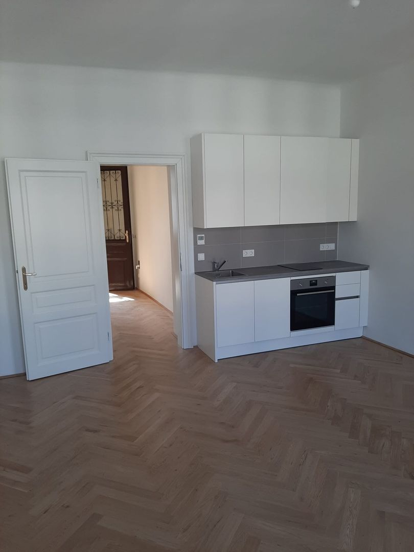 Reumannplatz-Nähe/ U-Bahn! Topsanierte 31 m2 Singlewohnung, Wohnschlafzimmer mit Einbauküche, Fliesenbad/WC, Gesamtmiete 599,--