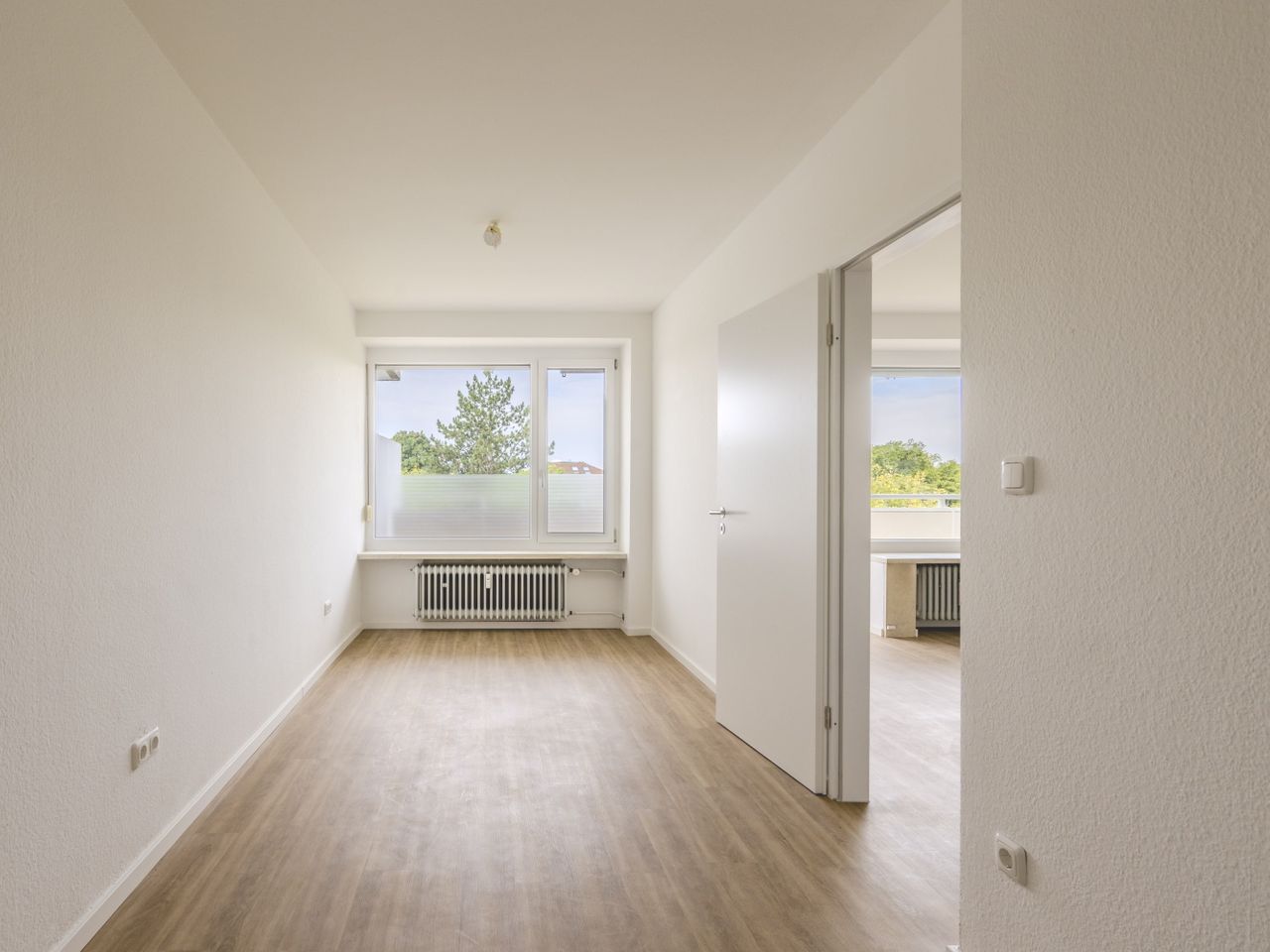 Schlafzimmer Blick zum Fenster