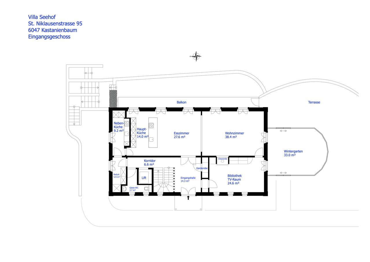 Villa Seehof - Grundriss EG