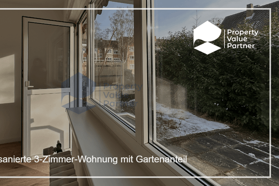 Helle frisch sanierte 3-Zimmer-Wohnung mit Gartenanteil