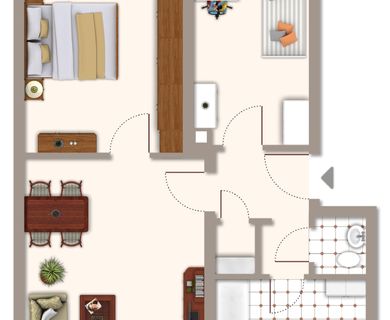 Renovierte, vermietete Wohnung mit Balkon in City Nähe