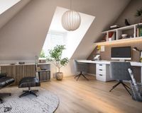 Es handelt sich um unverbindliche Illustrationen mit Sonderausstattungen. Die Bauausführung erfolgt durch das Bauunternehmen