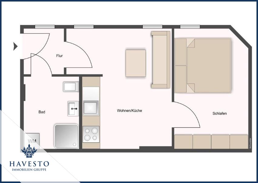 Attraktive 2-Zimmer Wohnung mit modernem Wohnkomfort ideal für Studenten oder Auszubildende - Foto 3