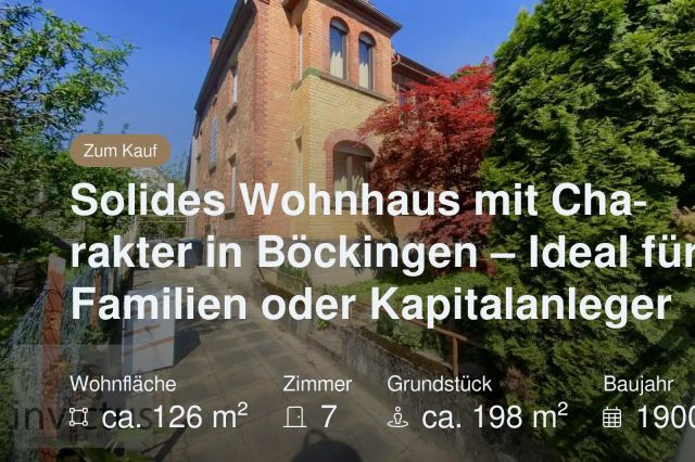 Nicht mehr verfügbar: Solides Wohnhaus mit Charakter in Böckingen – Ideal für Familien oder Kapitalanleger
