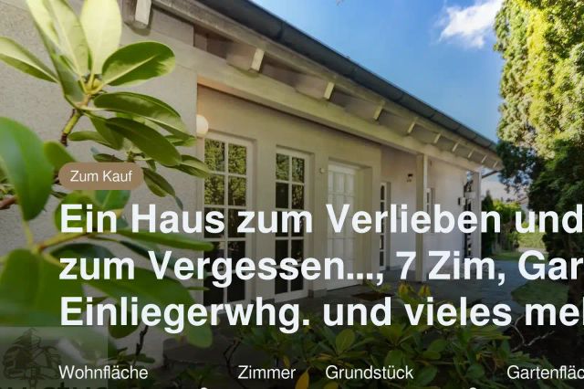 Nicht mehr verfügbar: Ein Haus zum Verlieben und zum Vergessen…, 7 Zim, Garten, Einliegerwhg. und vieles mehr…