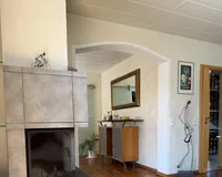 Kamin mit Blick zum Esszimmer