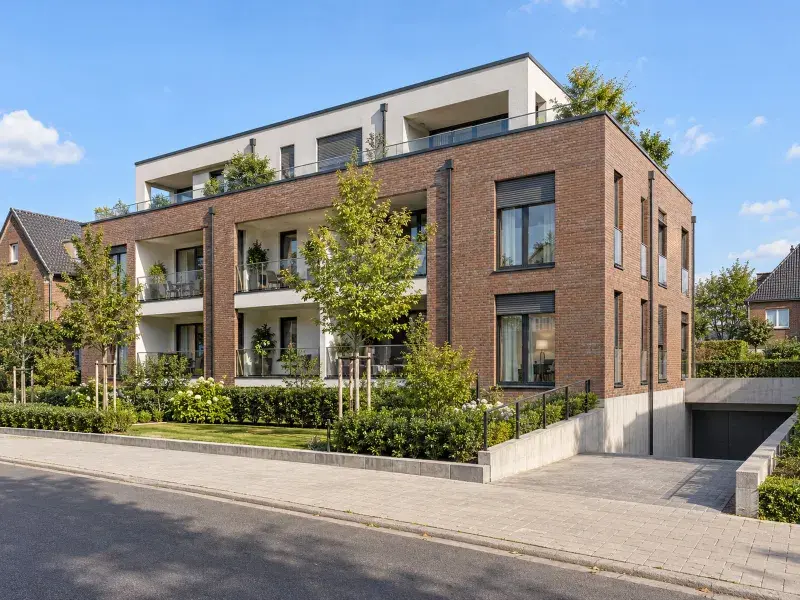 Neubau mit Loggien und Tiefgarage (KI-Visualisierung)
