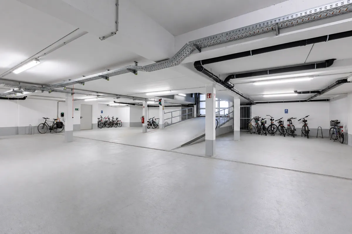 Die Zufahrt zur Tiefgarage