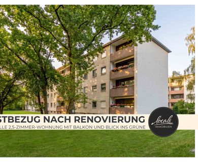 Erstbezug nach Renovierung – Stilvolle 2,5-Zimmer-Wohnung mit Balkon und Blick ins Grüne