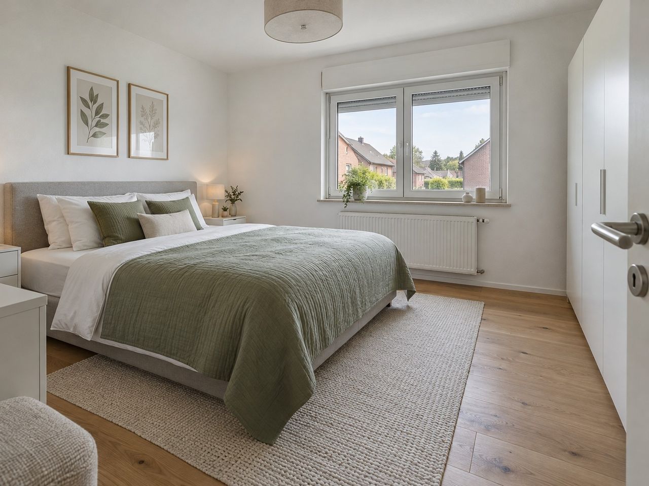 Ruhiges Schlafzimmer (KI-Visualisierung)