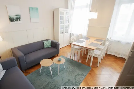 Hell und freundlich möbliert im Hochparterre für 2 – 6 Monate direkt am Konzerthaus, fußläufig zum Bahhof sowie in die Freiburger Innenstadt