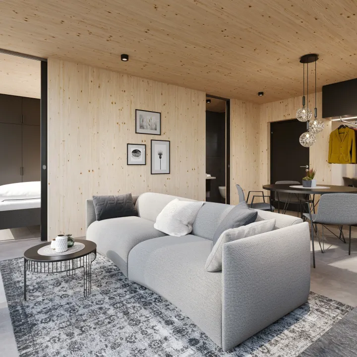 Cabin Pure Plus innen Wohnbereich