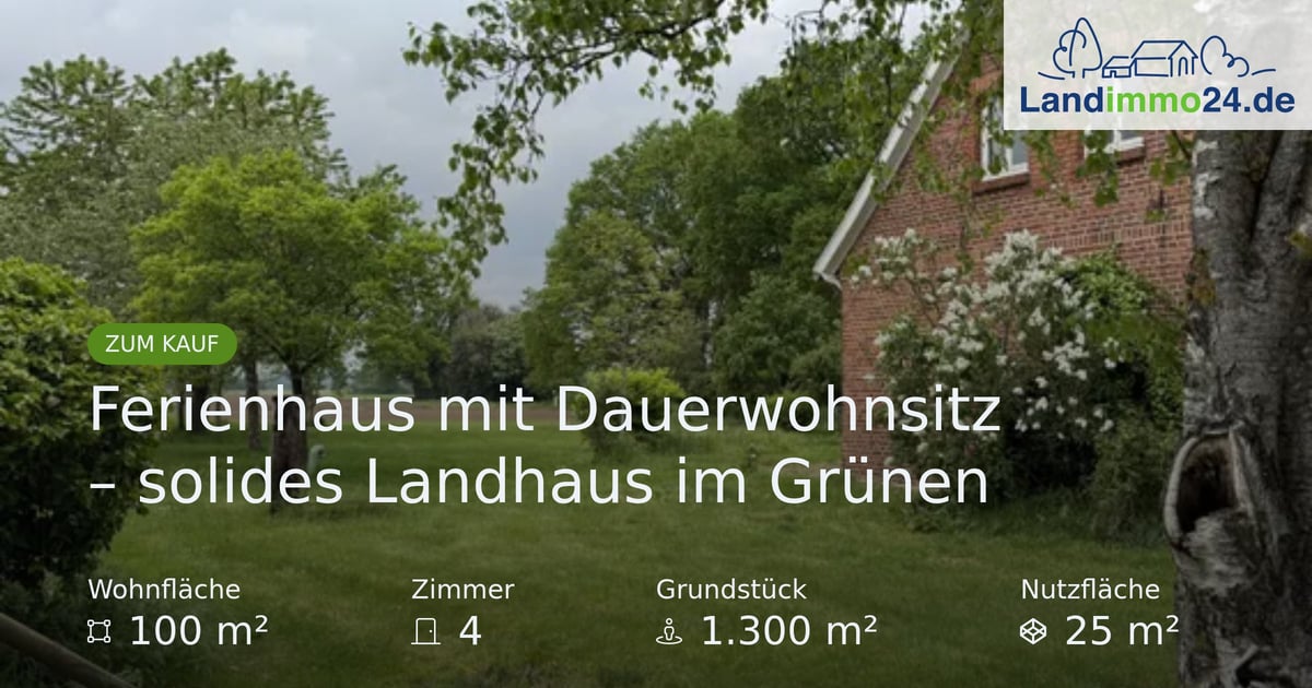 Holiday Home with Permanent Residency – Solid Country House in the Green